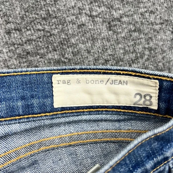 Rag & Bone Jeans Women 28 Blue The Dre Slim Boyfriend Bradford W1590K880 - Picture 8 of 16
